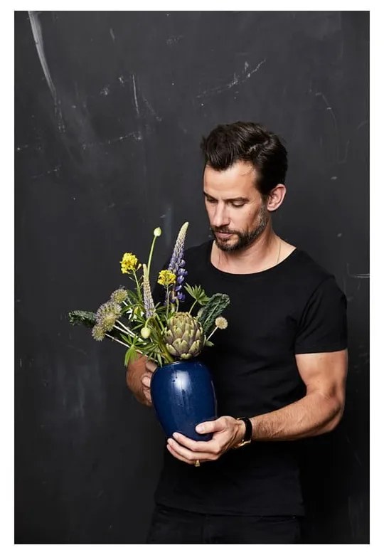 Ciemnoniebieski kamionkowy wazon (wysokość 20 cm) Gastro Blue – Bitz