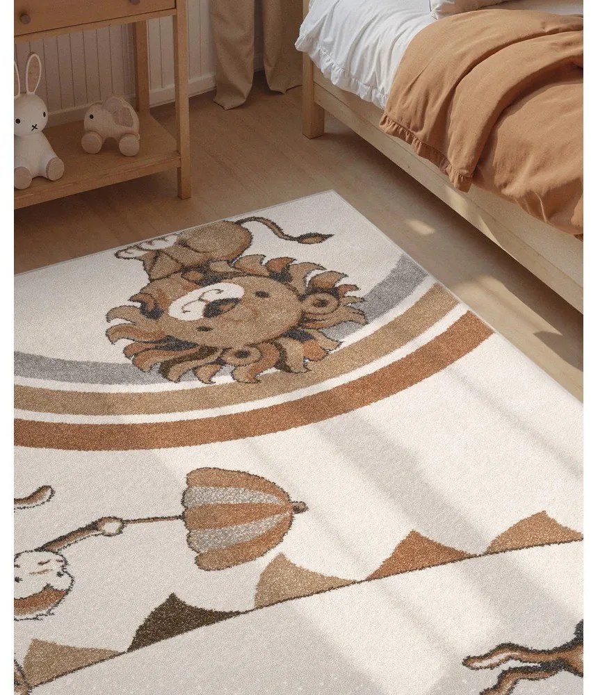 Kremowy dywan dziecięcy 160x230 cm Roar like a Lion Rainbow Party – Villeroy&amp;Boch