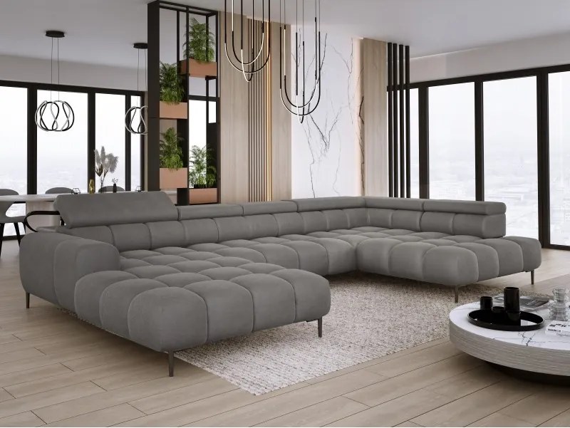Narożnik PLAZA XL Prawostronny z elektryczną regulacją siedziska Tkanina APHRODITE 22 WERSAL