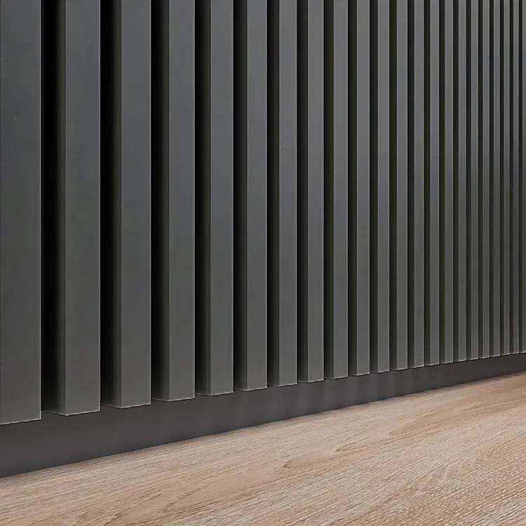 Lamele ścienne 12 szt. czarny mat H1-D10