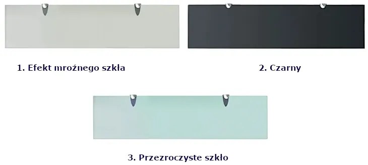 Czarna półka ścienna szklana 80x20 - Imker