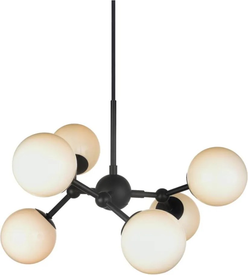 Halo Design 736546 - Żyrandol na linkach ATOM 6xG9/28W/230V Ø 45 cm czarny/biały