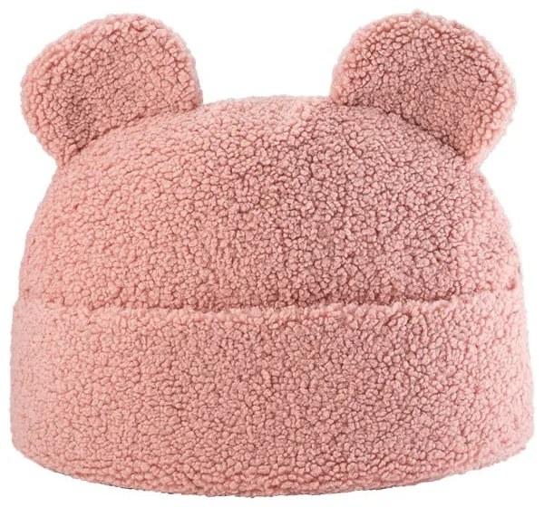 Różowa poduszka na sofę dziecięcą z materiału bouclé Teddy Pouch – Wigiwama