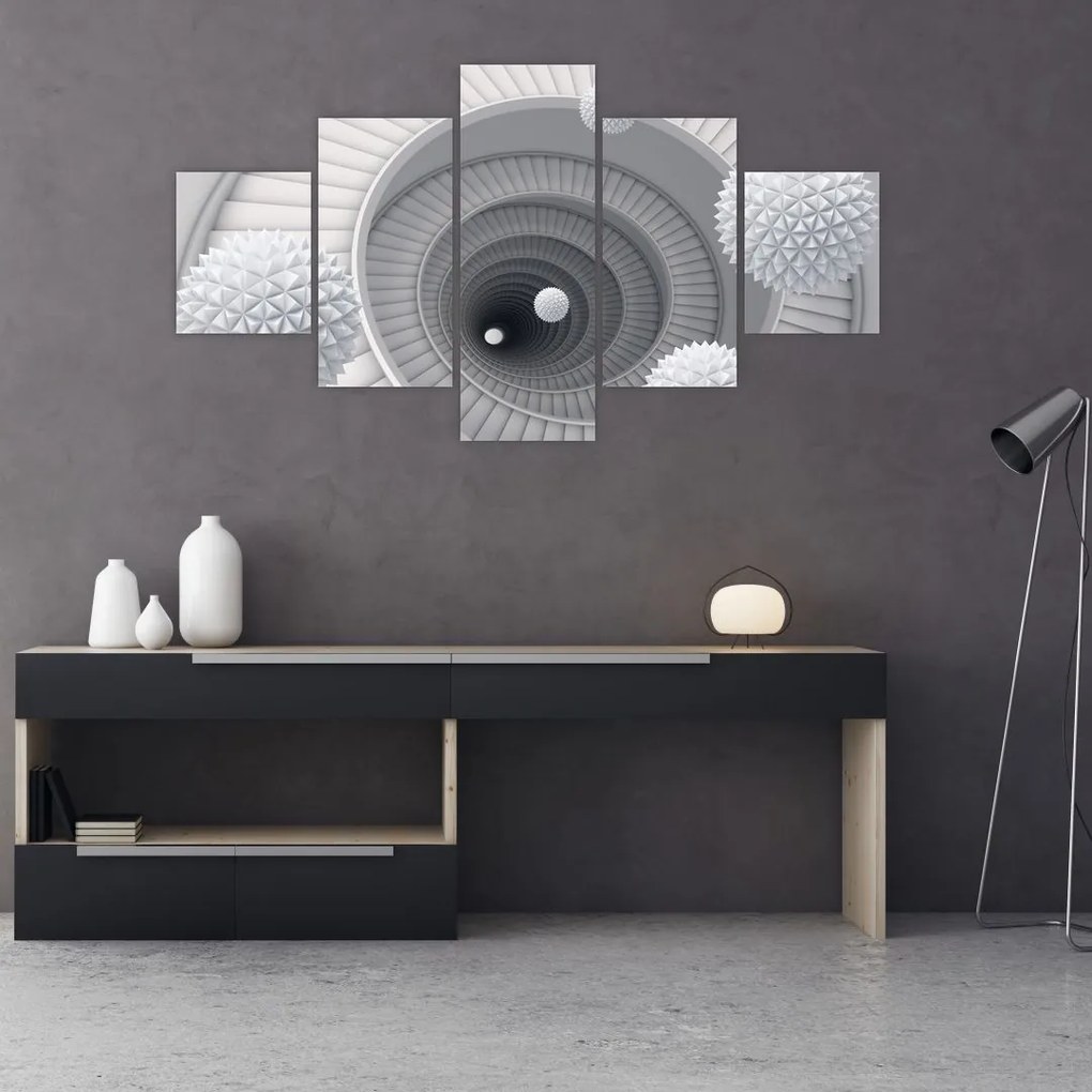 Obraz abstrakcji 3D (125x70 cm)