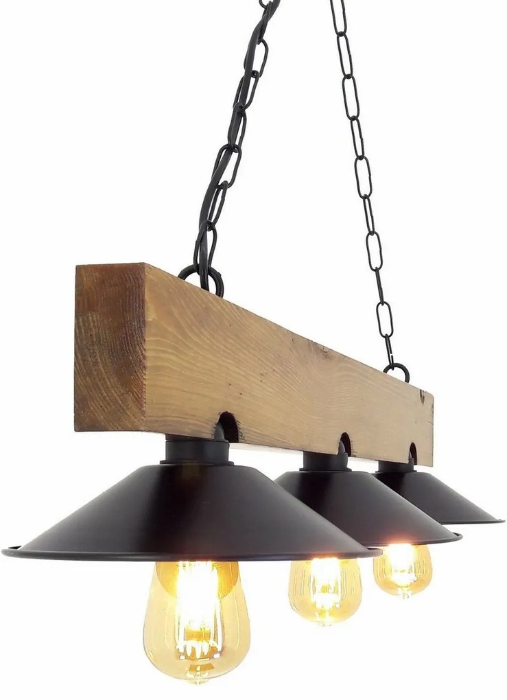 Lampa wisząca Uc Sapka Avize, czarna-brązowa