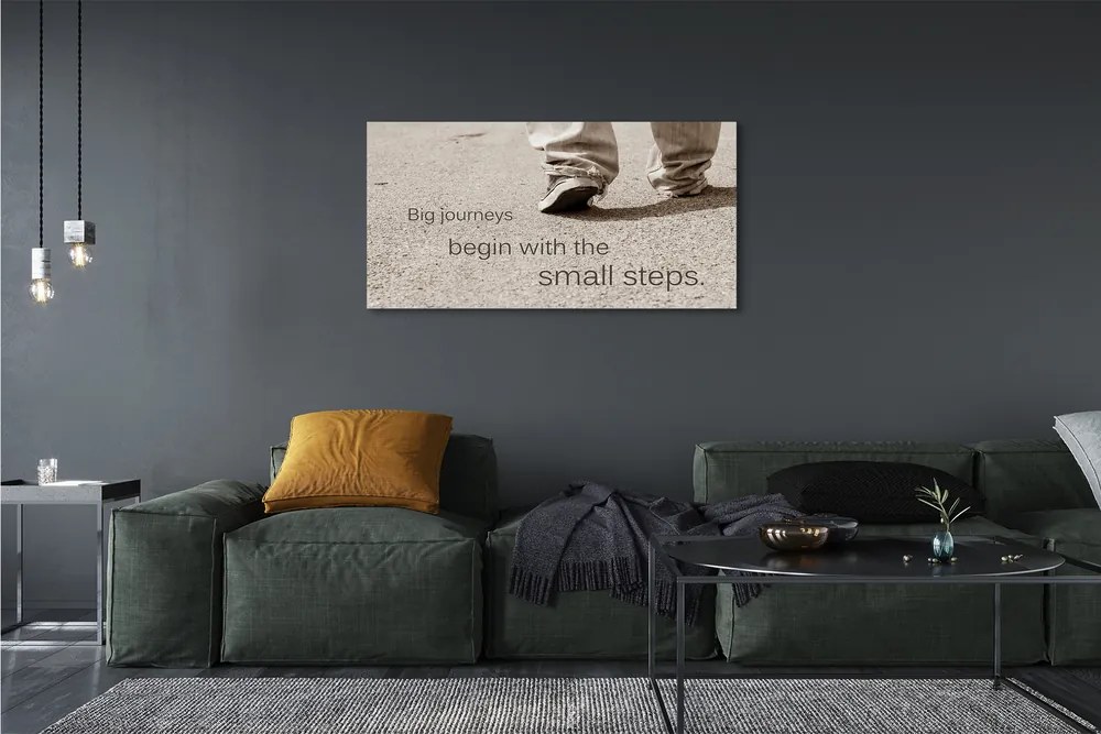 Zdjęcie na płótnie Napis na Betonowej Drodze