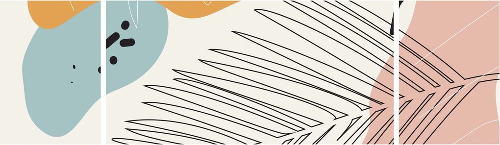 Obraz - ilustracja liścia (170x50 cm)