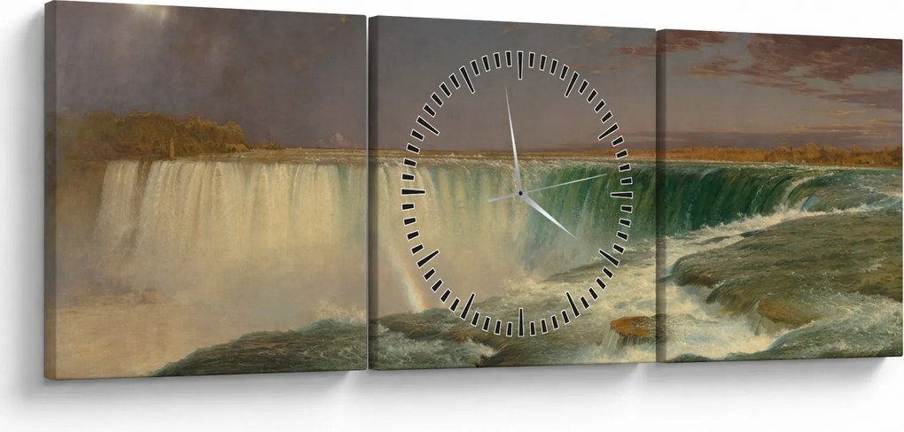 Obraz - Frederic Edwin Church, Niagara, reprodukcje (z zegarem) (90x30 cm)