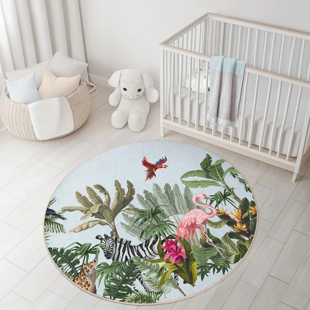 Dywan dziecięcy odpowiedni do prania ø100 cm Jungle – Mila Home