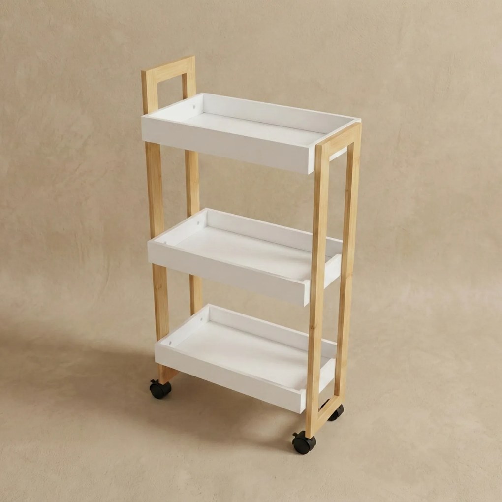 Wąski regał na kółkach ASEM, 80 cm