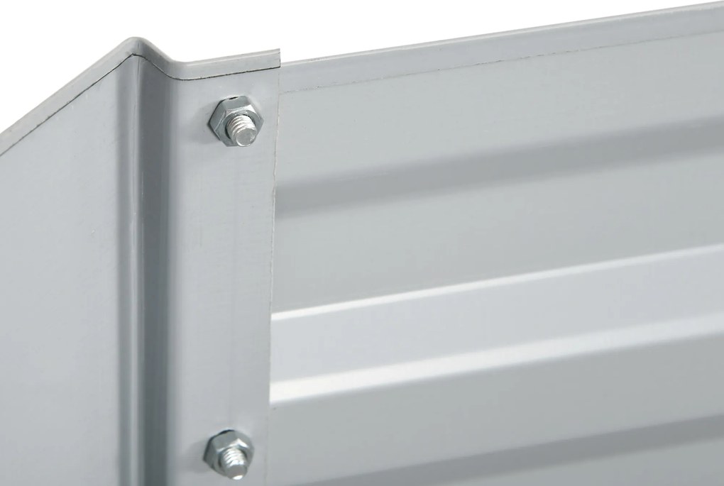 Outsunny Skrzynka na rośliny, Przenośna grządka do sadzenia, pielęgnacji roślin, Wysoki grząd, Stal, Jasnoszary