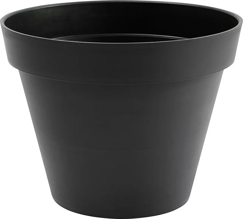 Donica okrągła Toskania Ø 40 x W.32 cm - Antracyt - Wyprodukowana we Francji