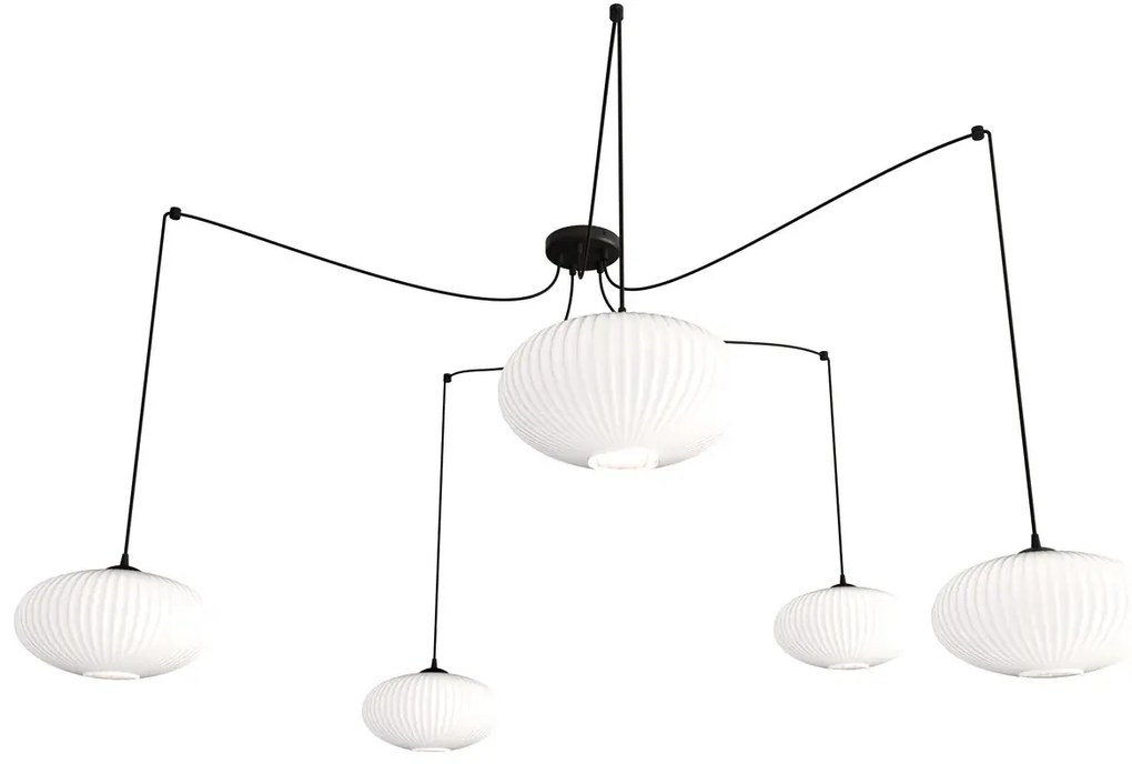 Nowoczesna lampa pięcioramienna typu pająk - D171 A9-G44
