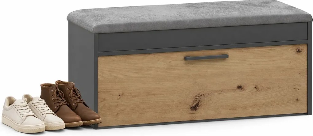 Szafka Na Buty Antracyt + Dąb Artisan H6-M76