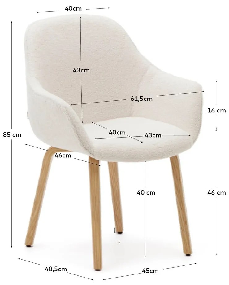 Białe krzesło Aleli – Kave Home