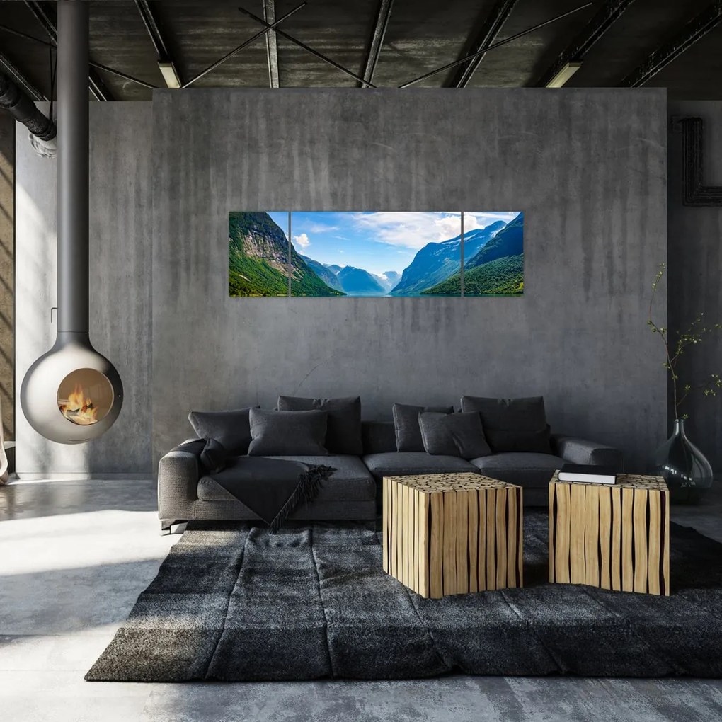 Obraz - Jezioro Lovatnet (170x50 cm)
