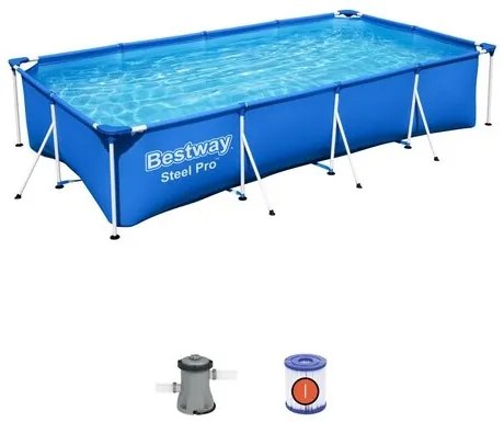 Basen naziemny Bestway Steel Pro, 401 x 211 x 81cm