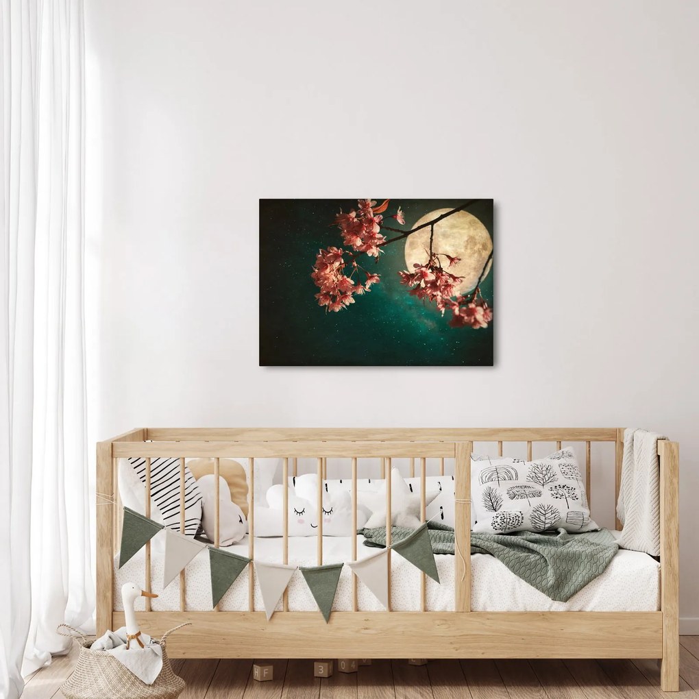 Obraz - Kwiat wiśni podczas pełni (70x50 cm)