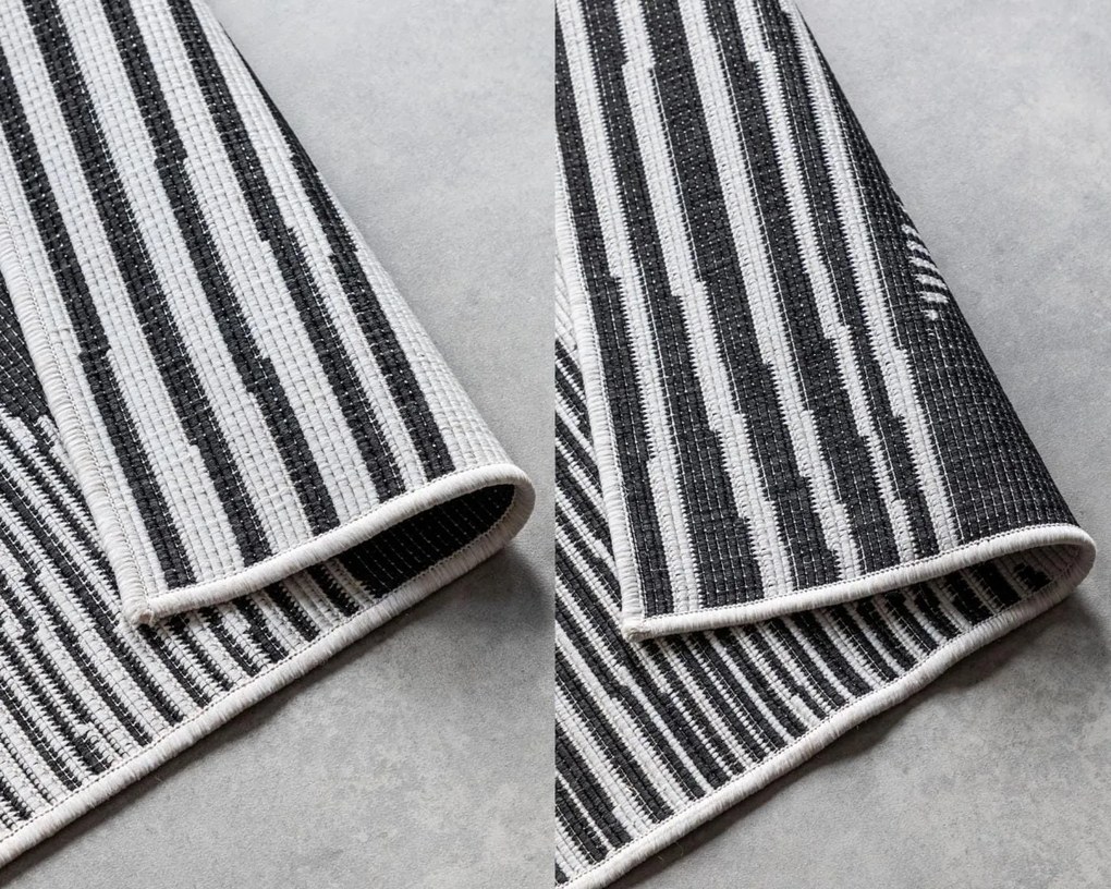 Dywan zewnętrzny dwustronny Gemini czarno-kremowy 200 cm x 290 cm