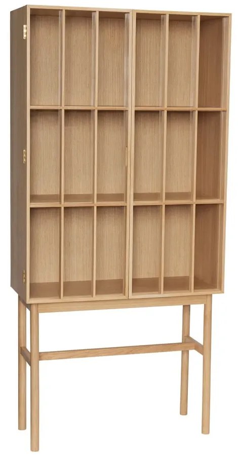 Witryna z drewna dębowego 80x170 cm Shoji – Hübsch