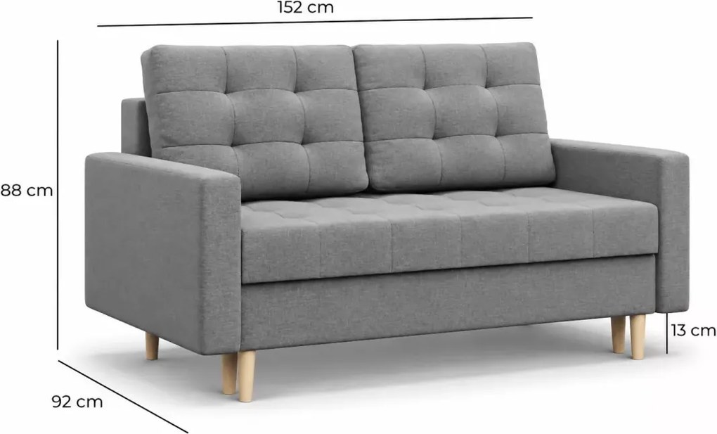 Sofa Victoria z funkcją spania i pojemnikiem na pościel – nowoczesna i elegancka