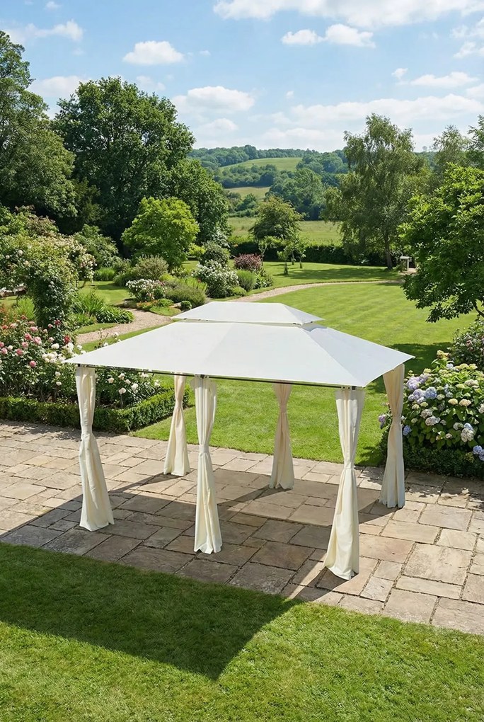 Nowoczesne białe zadaszenie ogrdoowe E0-T53