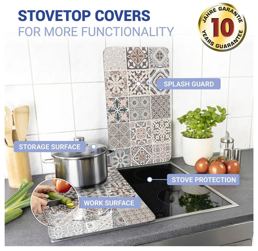 Zestaw 2 szklanych płyt ochronnych na kuchenkę Wenko Universal Tile
