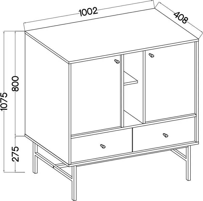 Komoda TORINO 100 cm do Salonu Sypialni Odcienie beżu