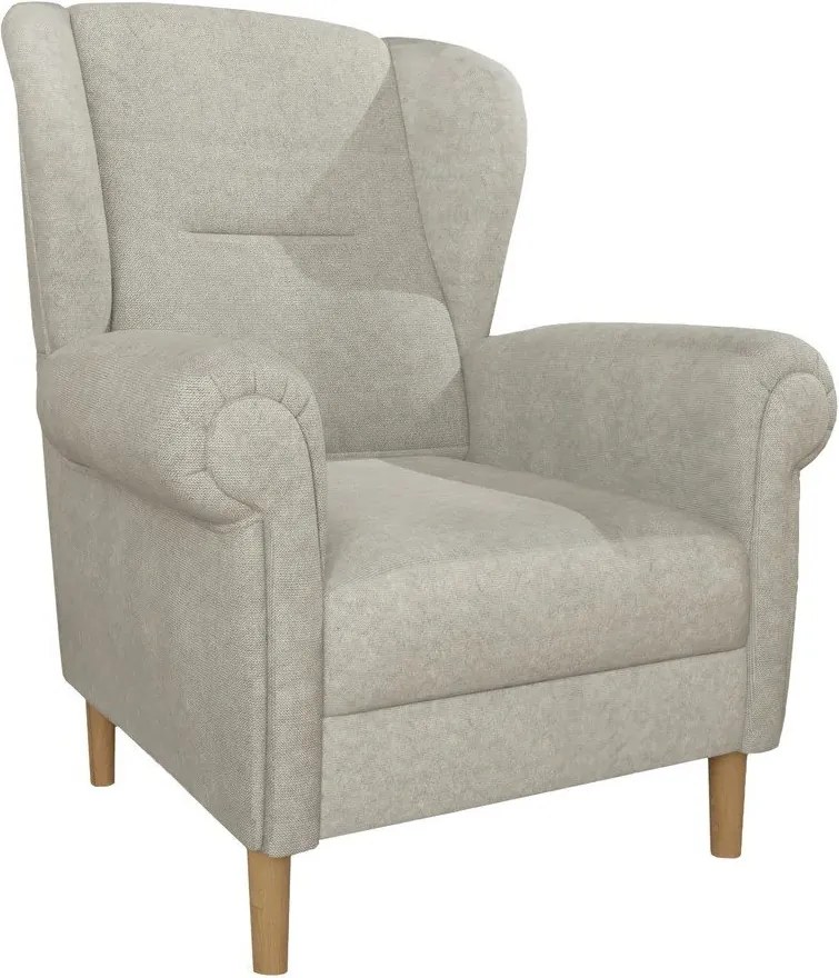 Beżowy fotel typu uszak Swan – Ropez