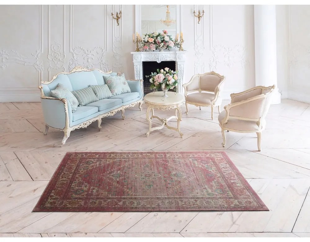 Czerwony dywan z wiskozy Universal Vintage Retro, 120x170 cm