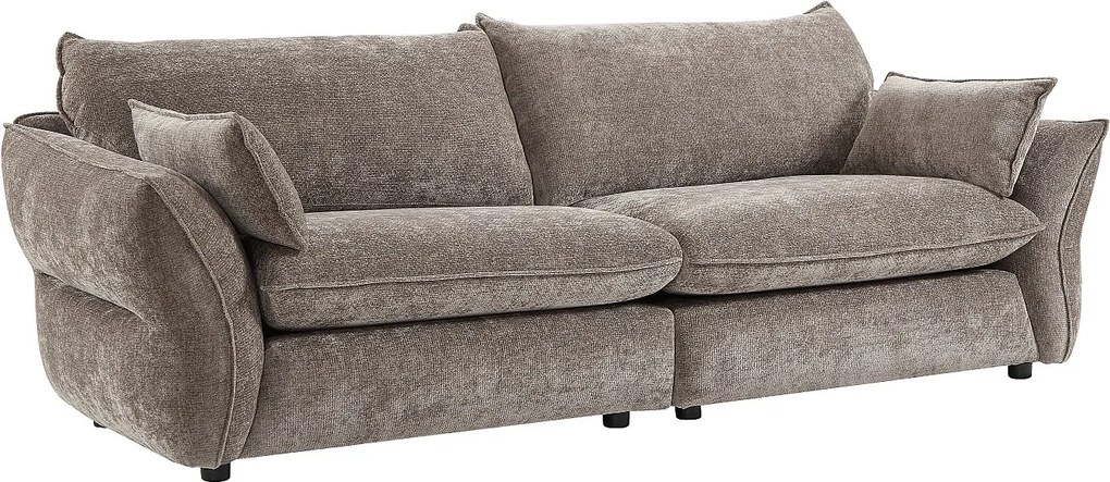 Kanapa  3-osobowa z tkaniny szenilowej w kolorze taupe ZOMILO marki Maison Céphy