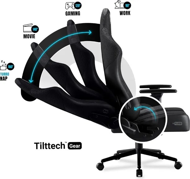 Fotel do grania dla młodzieży Diablo X-Player 2.0 Small Size, kolor czarny