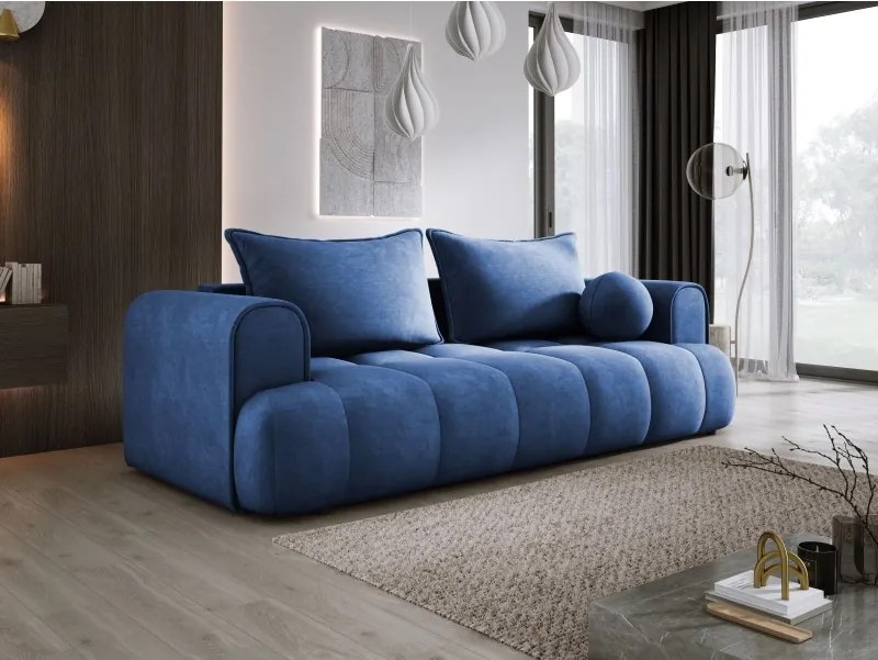 Sofa COCO z funkcja spania i pojemnikiem NIEBIESKI CLOUD 74