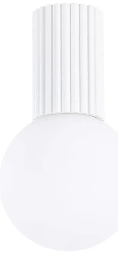 Biały nowoczesny plafon ryflowany - K598- C9-B78