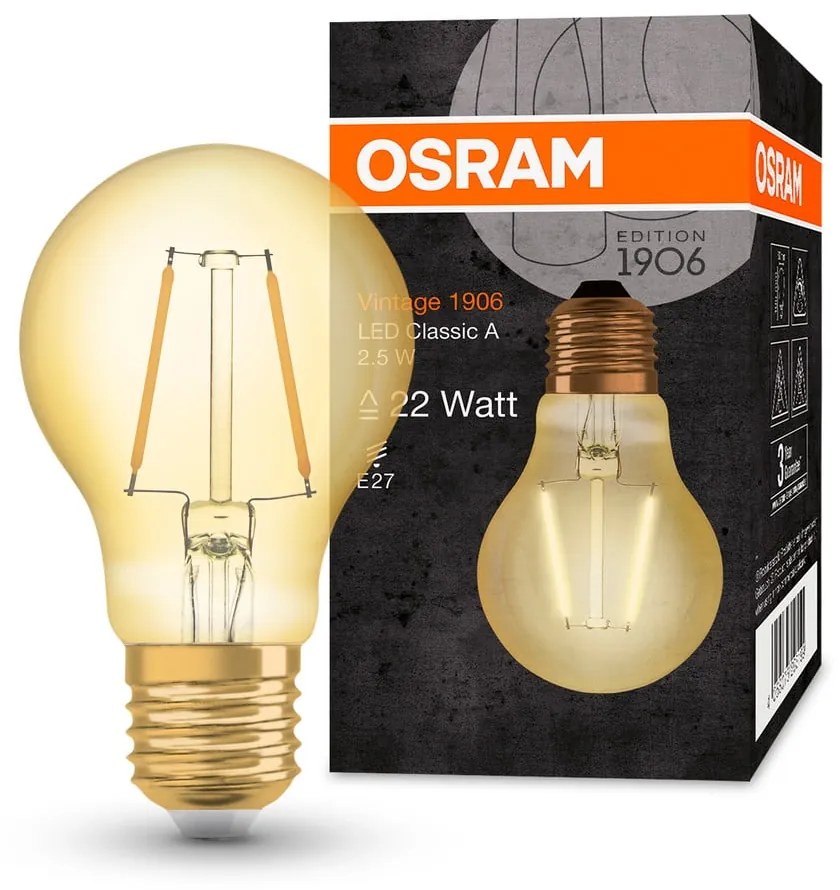 Żarówka LED z ciepłym światłem z gwintem E27, 2,5 W – Candellux Lighting