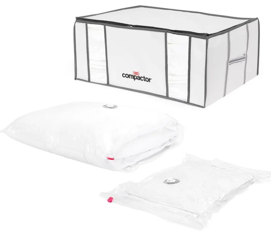 Tekstylny pojemnik do przechowywania ubrań próżniowy/usztywniany 65x45x26,5 cm Life – Compactor