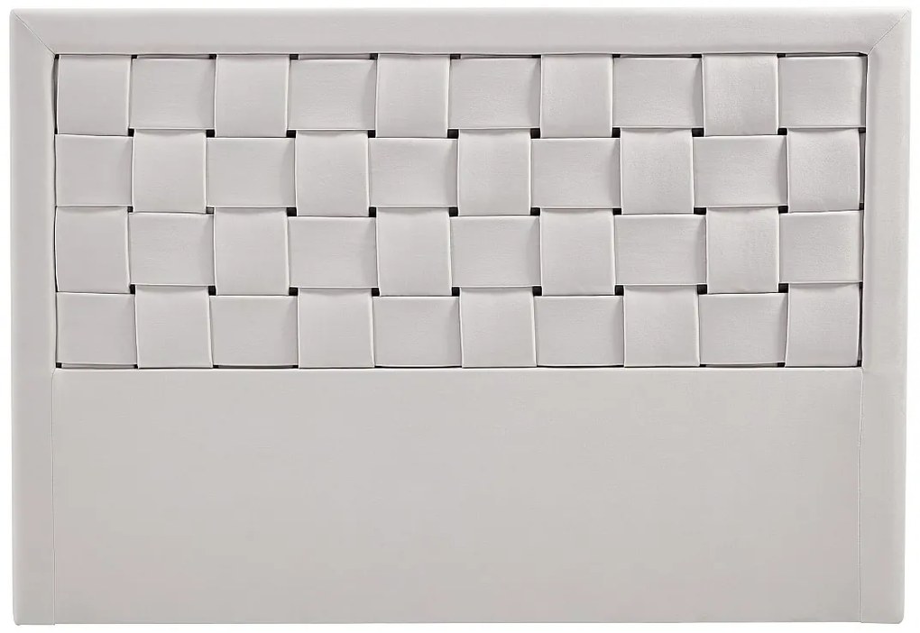 Zagłówek łóżka - 160 cm - Welur - Beżowy - JENNA