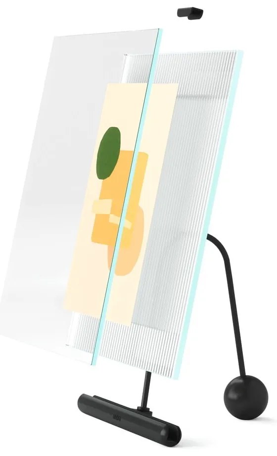 Czarna szklana ramka stojąca 16x20 cm Flute – Umbra