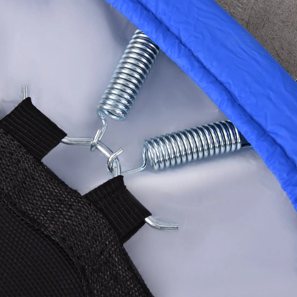 HOMCOM Trampolina Fitness Ø91 cm Mini z Antypoślizgowymi Stopami Obciążenie do 100kg Ø91 x 22,5H cm Czarny+Niebieski