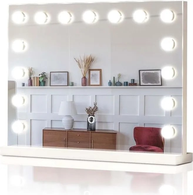 Aquamarin Lustro łazienkowe LED Hollywood 58 x 43 cm