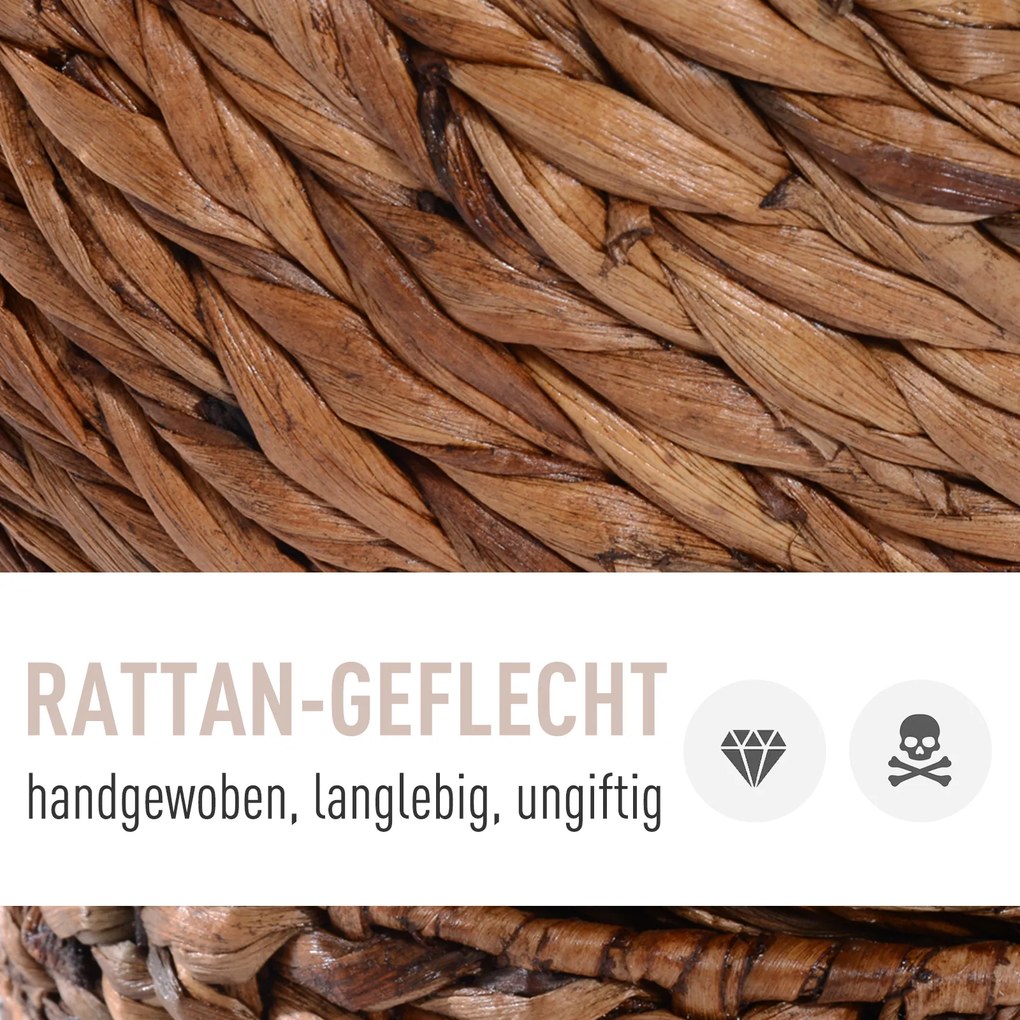 PawHut Miejsce do spania dla kota, legowisko dla kota z poduszkami, jaskinia dla kota, liść bananowca, kolor brązowy