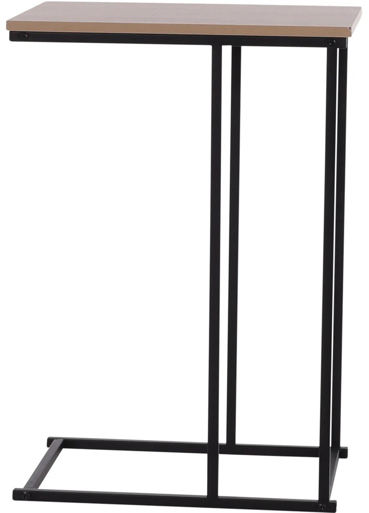 Stolik pomocniczy, boczny do kanapy, MDF i metal, 26 x 40 x 58 cm