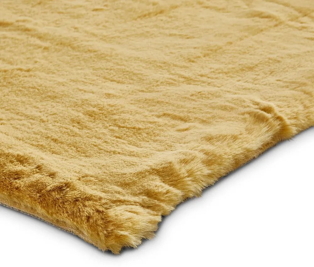 Żółty dywan Think Rugs Teddy, 80x150 cm