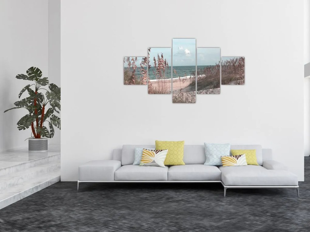 Obraz - Różowa plaża (125x70 cm)