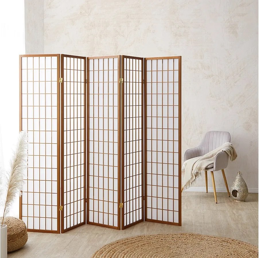 Przegroda pokojowa 220x175x2,2 cm brązowa Shoji
