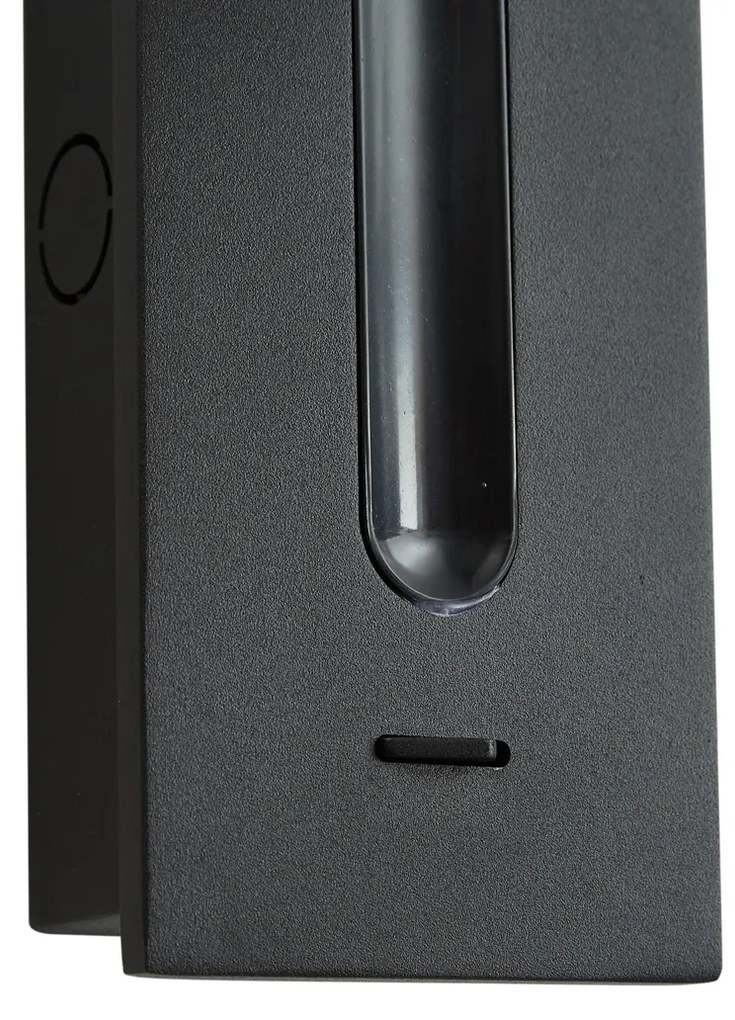 Nowoczesny Kinkiet / Lampa scienna czarny z LED - Plaza Nowoczesny Oswietlenie wewnetrzne