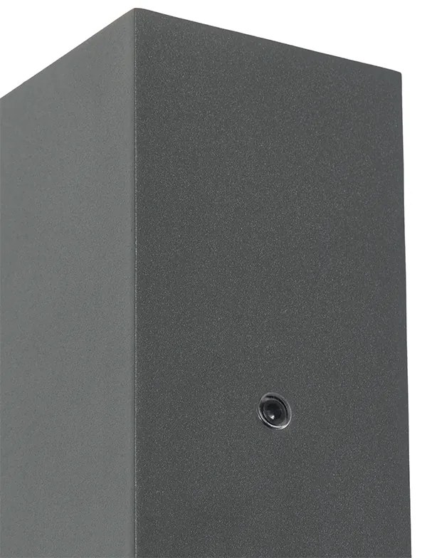 Kinkiet szary 2-punktowy IP44 z czujnikiem zmierzchu - Baleno