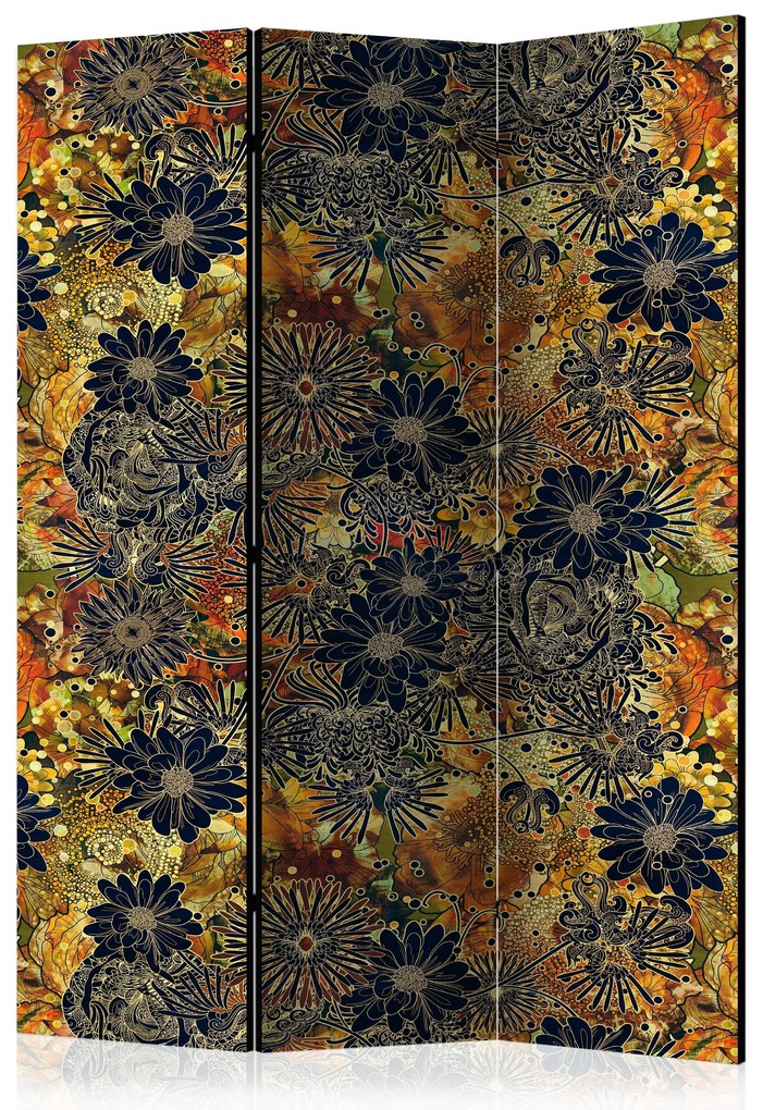Parawan akustyczny Tła i desenie 135x172 cm 3-częściowy zielony ARTGEIST B