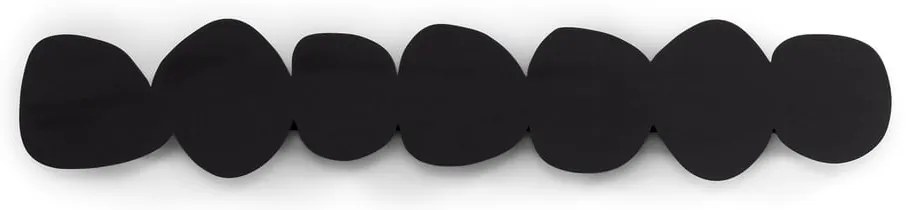 Czarny metalowy wieszak ścienny z półką 80 cm Tumulo – Spinder Design