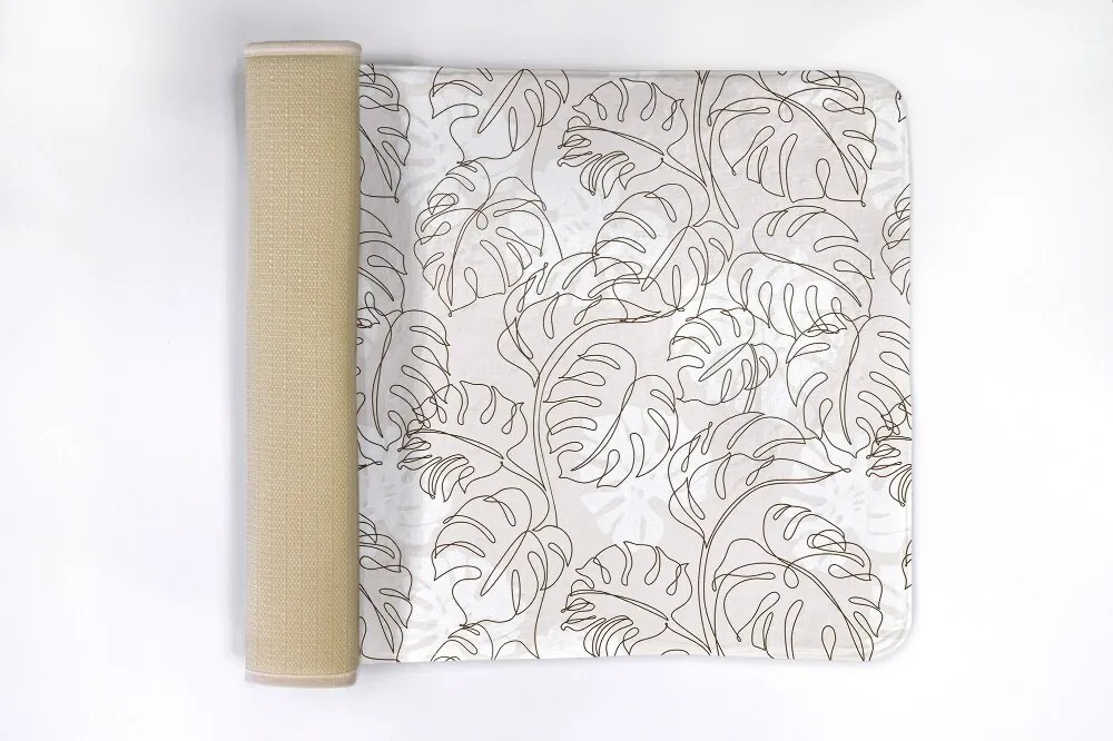 Dywanik łazienkowy antypoślizgowy Dywanik łazienkowy antypoślizgowy Liście monstery